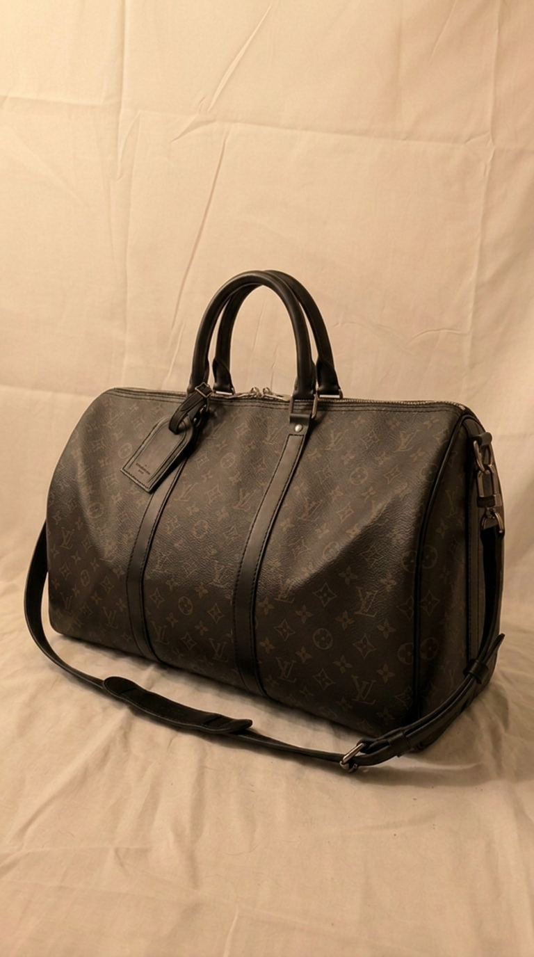 Louis Vuitton Keepall 50 Monogram Eclipse – Begagnad, mycket gott skick